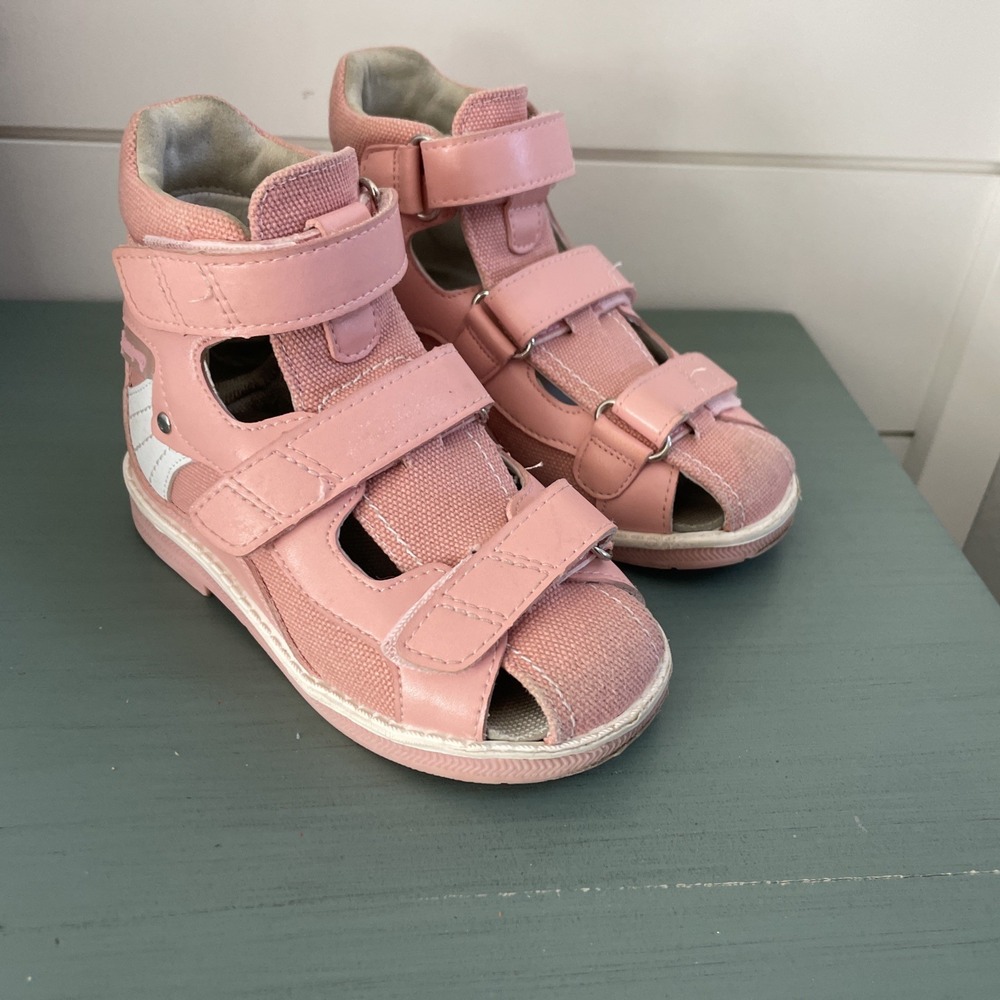 Princepard Kids Orthopedic Sneakers Pink Hook Loop Toddler Shoes EU25 - Picture 10 of 12
